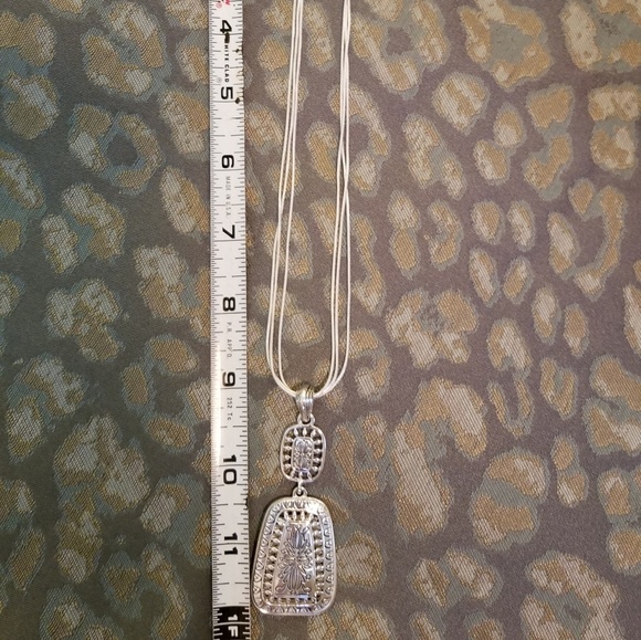 2/$25 Napier 18" Silver Pendant on Triple Chain - Picture 2 of 4
